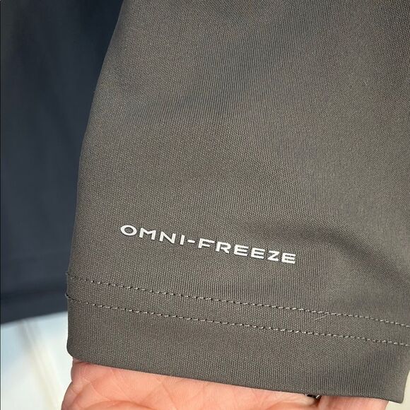 Columbia Large Gray Long Sleeve Fishing Omni Freeze Wicking T-Shirt Cooling - Picture 8 of 10